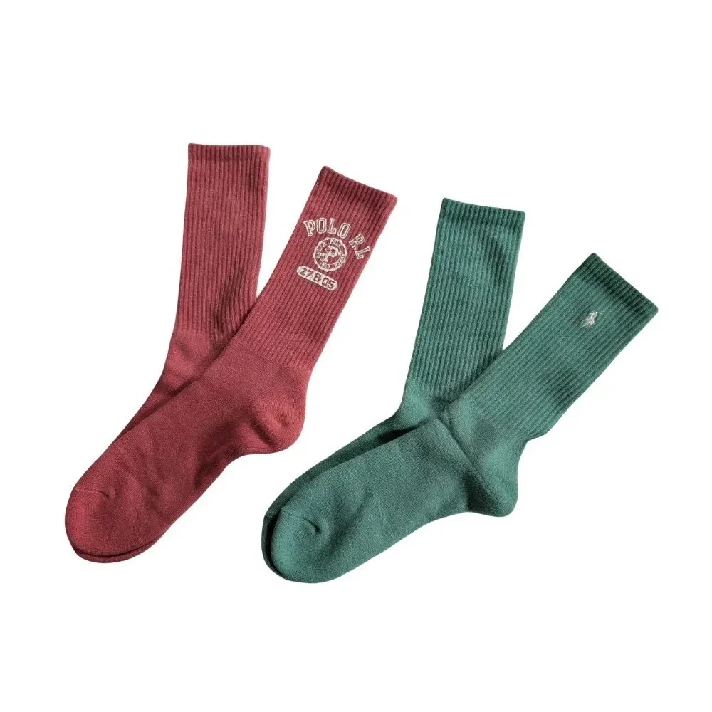 Polo Ralph Lauren Mens 4 Pair Crew Socks Collegiate Varsity Sz 10-13 NWT